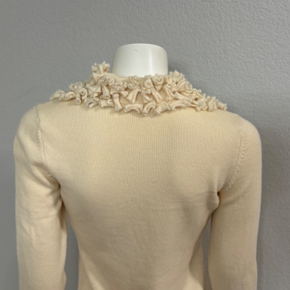 Escada Wool Cream Cardigan Sweater - Picture 8 of 9